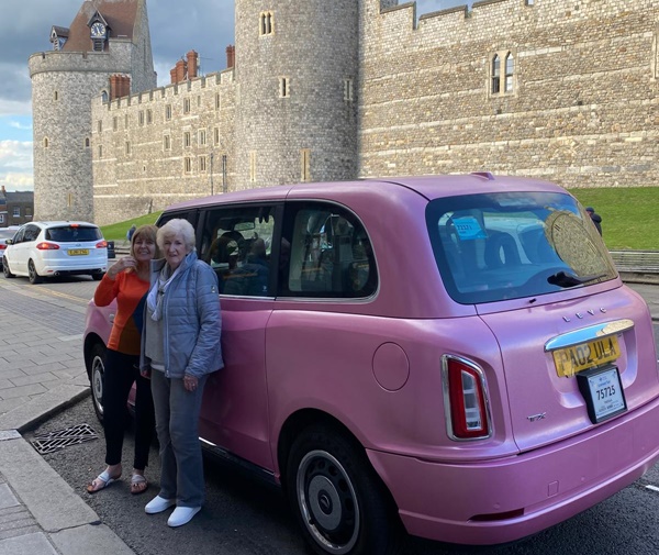 Pink London Taxi in London