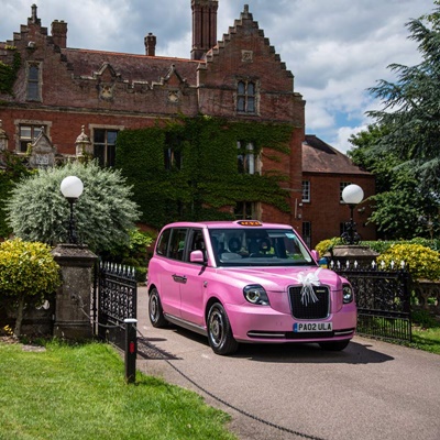 Pink London Taxi Cab for TV Work
